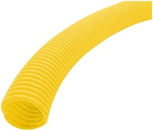 Electriduct Split Wire Loom Tubing Polyethylene Corrugated Flexible Conduit - 3/8" Nominal Size - 10 Feet - Yellow