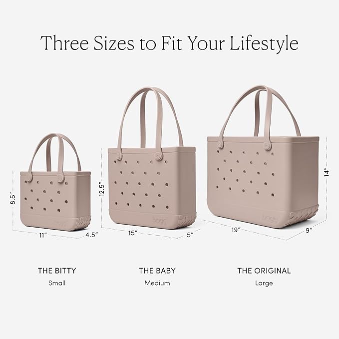 BOGG BAG Medium Tote – 15” x 12.5” x 5” – Durable, Washable, Tip-proof – Beach, Pool, Boat, Work, Sports (Blushing)