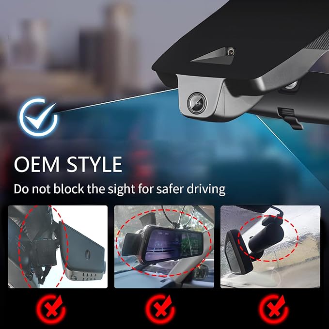 Mangoal 4K Dash Cam Custom fit for Toyota Camry & Camry Hybrid 2018 2019 2020 (Model B), LE L XLE SE XSE Sedan 4D etc, Integrated OEM Look, UHD 2160P Video, App & WiFi,Easy to Install, 64GB Card