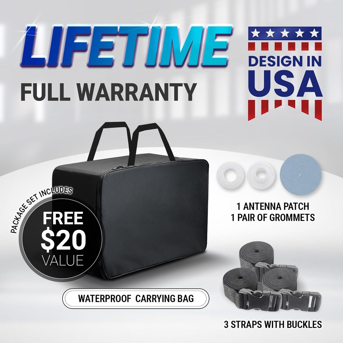 iCarCover Custom Car Cover for Pontiac Safari Wagon (1977-1989) Waterproof All-Weather Rain Snow UV Sun Protector Full Exterior Indoor Outdoor Car Cover (Stripe - Gray/Black)
