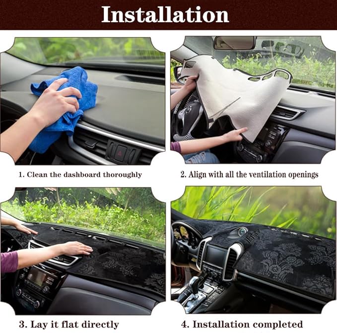 Dashboard Cover for Buick Lacrosse 2005-2008,Anti-Glare Sun Shield,Non-Slip Custom Fit Dash Mat,Interior Protector,Microsuede