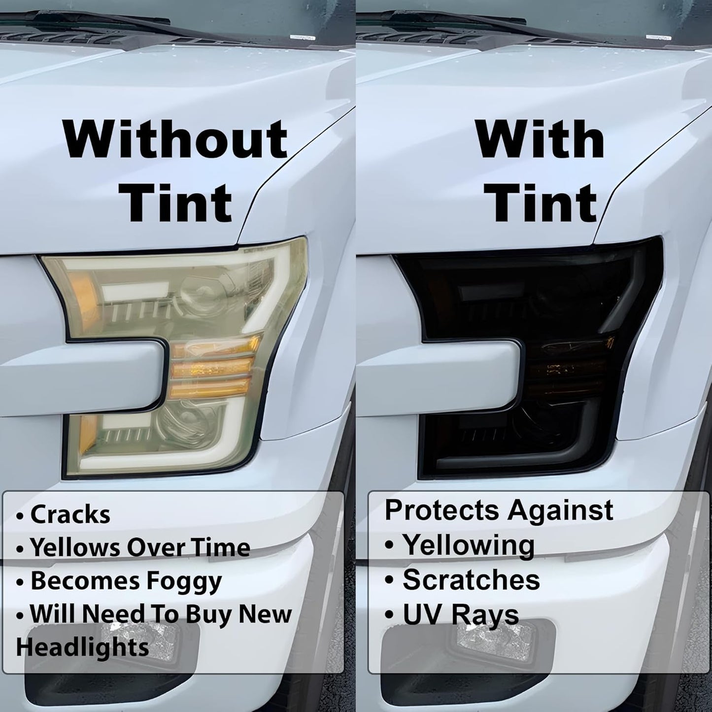 BOGAR TECH DESIGNS Precut Made for Ford Explorer 2020-2024 Full Headlight Taillight Reflector Sidemarker Tint Kit, Dark Smoke