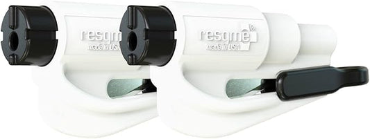 resqme The Original Compact Emergency Keychain Car Escape Tool, Seatbelt Cutter and Window Breaker, Made in USA, Pack of 2