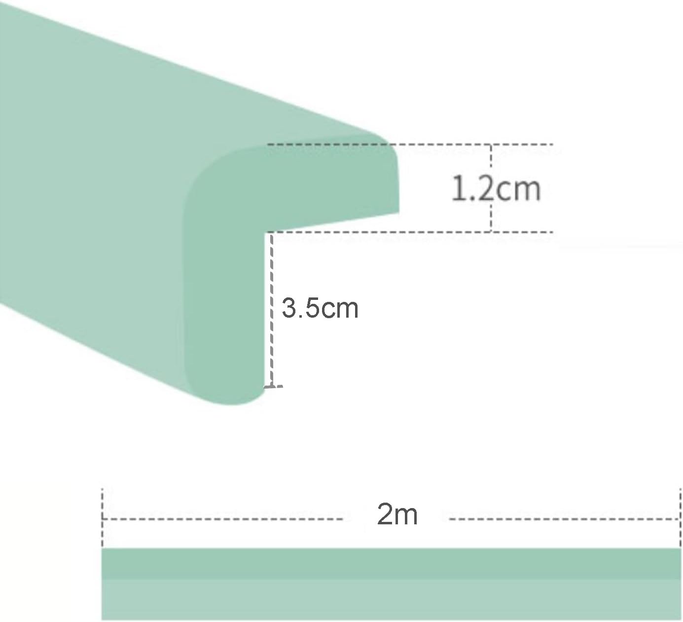 XPLKQXE Sharp Edge Safety Corner Edge Foam Padding, Edge Guards Bumpers Adhesive, Edge Corner Protector Guards for Table Edges & Sharp Corners(Brown,3pcs)