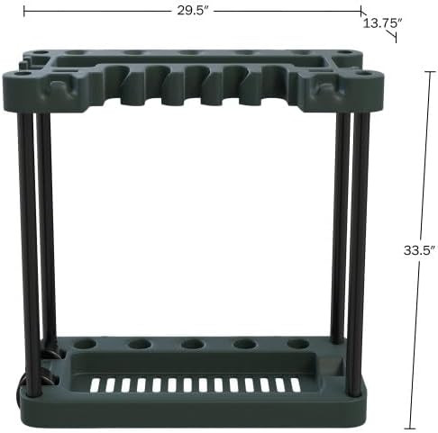 Garden Tool Organizer - Utility Rack, Holds Yard Tools - Garage Organizers and Storage Home Essentials by Stalwart - 40 Yard Tools, UNIT