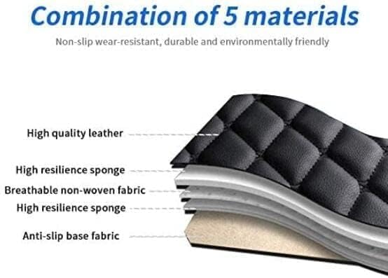 Custom Car Floor Mat Compatible with 97% Car Models Luxury Leather All Weather Waterproof Anti-Skid Full Coverage Car Mats (Beige with Black)