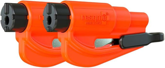 resqme The Original Compact Emergency Keychain Car Escape Tool, Seatbelt Cutter and Window Breaker, Made in USA, Pack of 2