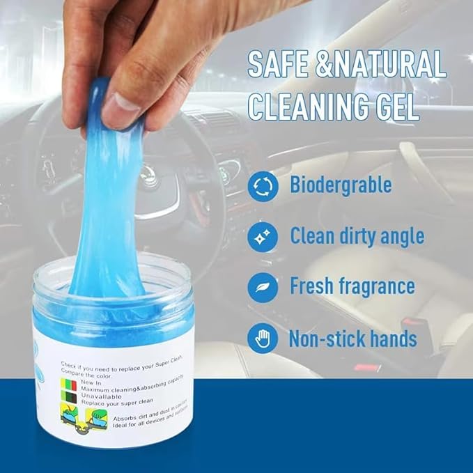 Car Cleaning Gel Compatible with Golf 6 MK6, 200g Detailing Putty for Auto Vents, Dashboard, Cup Holders - Reusable Multifunctional Dust Remover,200g*2