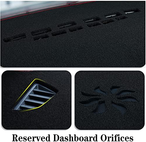 Dash Covers Mat for Jeep Wrangler JL 2018-2022,Polyester Car Dash Board Cover,Dashboard Protecter Cover,Car Dash Board Cover Pad,Red