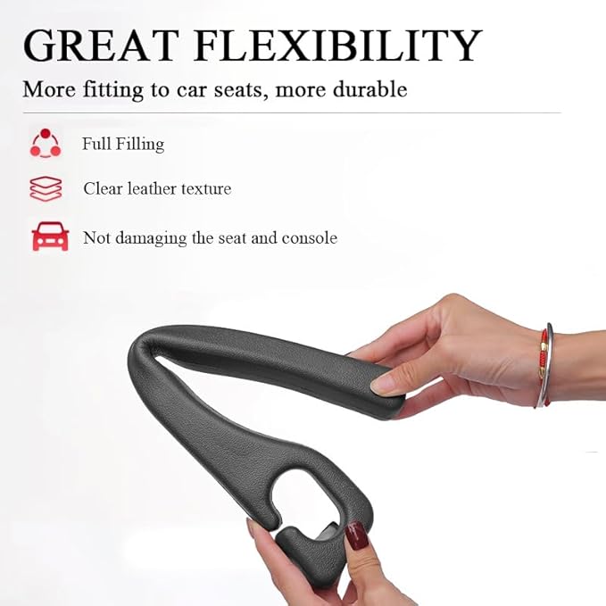Car Seat Gap Filler Organizer Compatible with Toyota Corolla Accessories Seat Gap Plug Blocker with Storage Slot Non-Slip Car Cup Holder Coaster Black