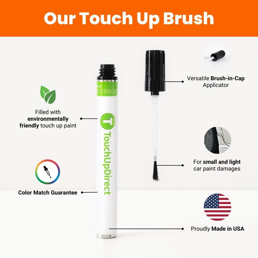 TouchUpDirect D19 Mikan Blast Compatible with Toyota Exact Match Touch Up Paint Brush - Essential Kit
