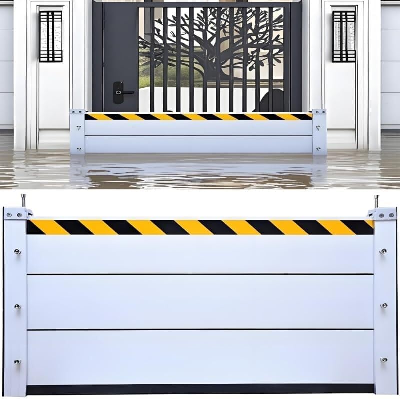 Flood Barriers for Home Exterior,Aluminum Alloy Outdoor Garage Doors Water Barriers for Flooding(H31.5Inch,L11FT)