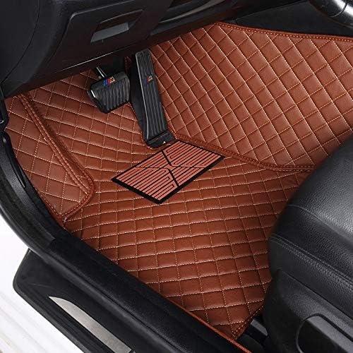 Custom Floor Mats for Cars fit 95% Sedan SUV Sports Car Full Coverage All Weather Men Women Pads Protection Non-Slip Leather Floor Liners (Yellow)