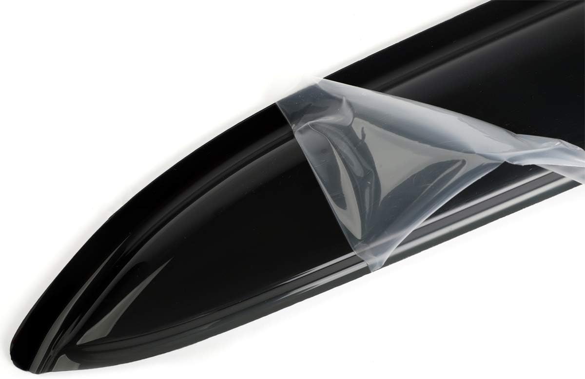 4pcs Outside Mount Style Sun Rain Guard Durable Side Window Wind Deflectors Dark Smoke Vent Window Visors Compatible with 2009-2013 Kia Soul