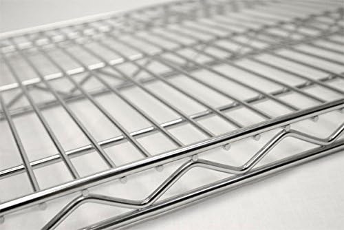 Omega 36" Deep x 72" Wide x 74" High 3 Tier Chrome Starter Shelving Unit