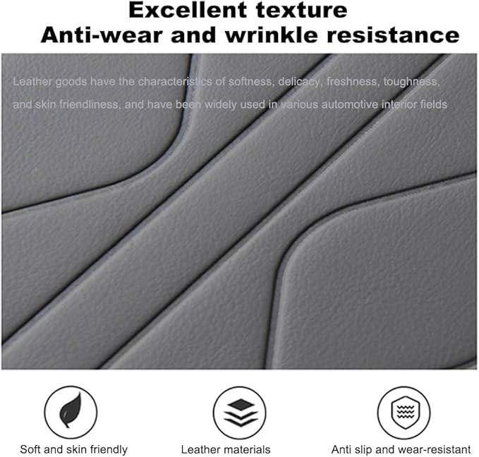 1 Pack Car Center Console Cover Custom Fit for Acura RDX 2013 2019-2023 2024 2025, Leather Memory Foam Armrest Cushion Protector, Anti-Scratch Durable Armrest Pad,Grey