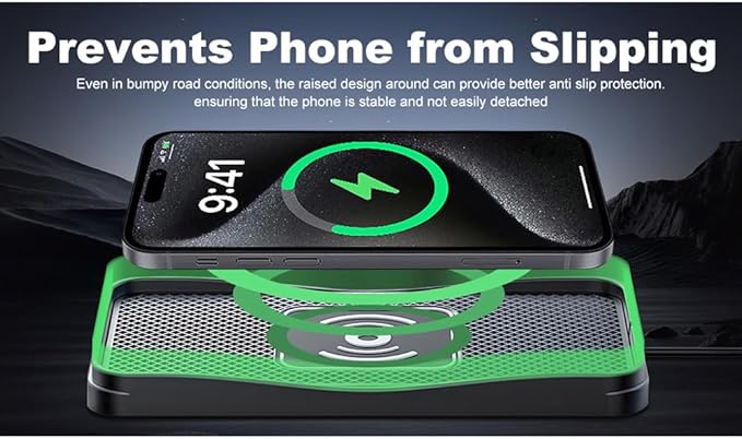 Wireless Car Charger Pad for Buick Envista 2024-2026, Type-C/USB 20W Car Wireless Charger Non-Slip Phone Charging Pad Car Accessories,A 30cm Cable Type-C Plug