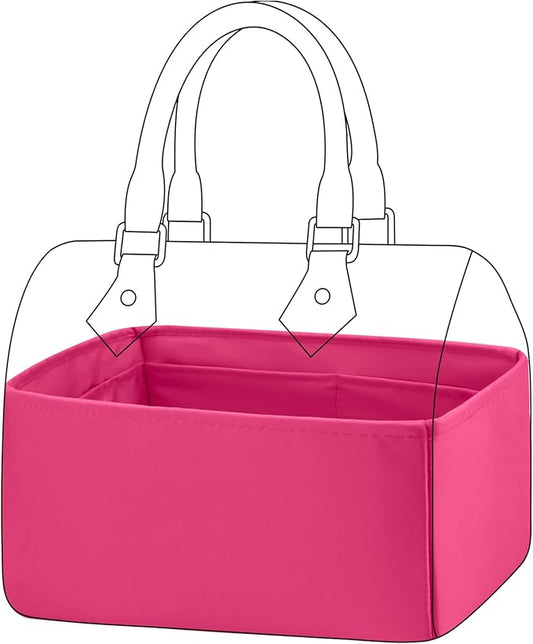 DGAZ Silk Purse Organizer Insert Fits LV Speedy 16/20/25/30/35/40/45 bags，Silky Smooth Bag Organizer，Luxury Handbag & Tote Shaper(Rose pourpre,SP20)