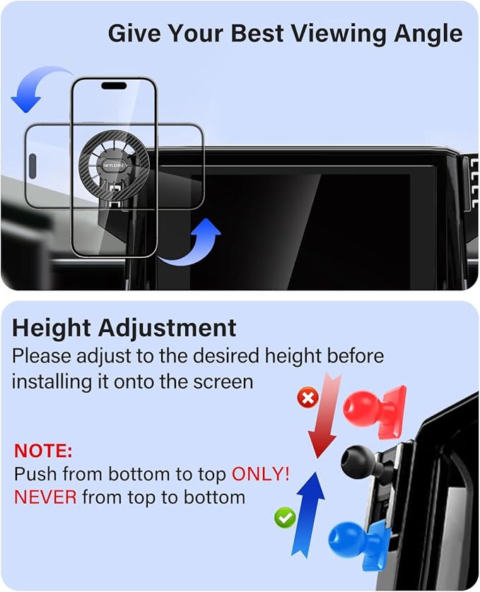 Car Phone Holder for Land Rover Defender 2023 2024 2025 Accessories 11.4-Inch Screen Fixed Clip, Automobile Cradles Magnetic Phone Mount Compatible with MagSafe, Strong Magnets Cell Phone Base