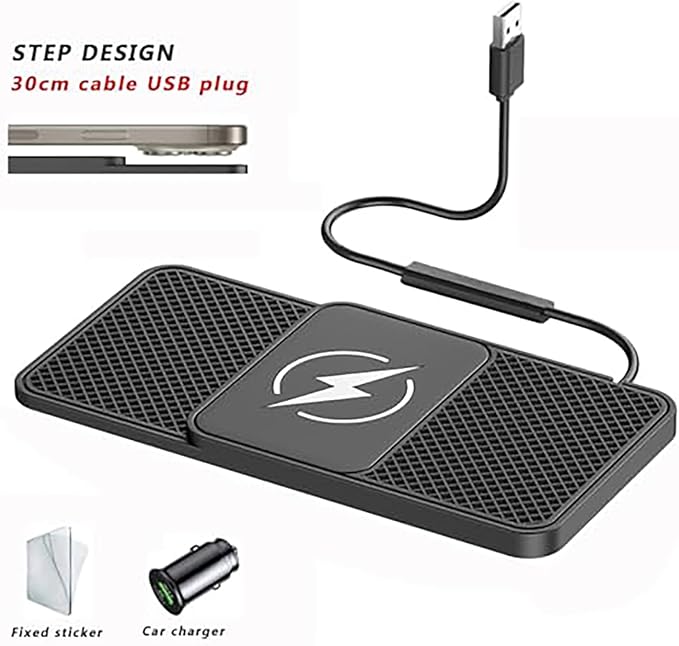 Wireless Car Charger Pad for Range Rover Sport (L320) 2010-2013,20W Fast Wireless Phone Charger Cell Phone Cordless Charging mat,Non-Slip Phone Charging,30cm Cable USB