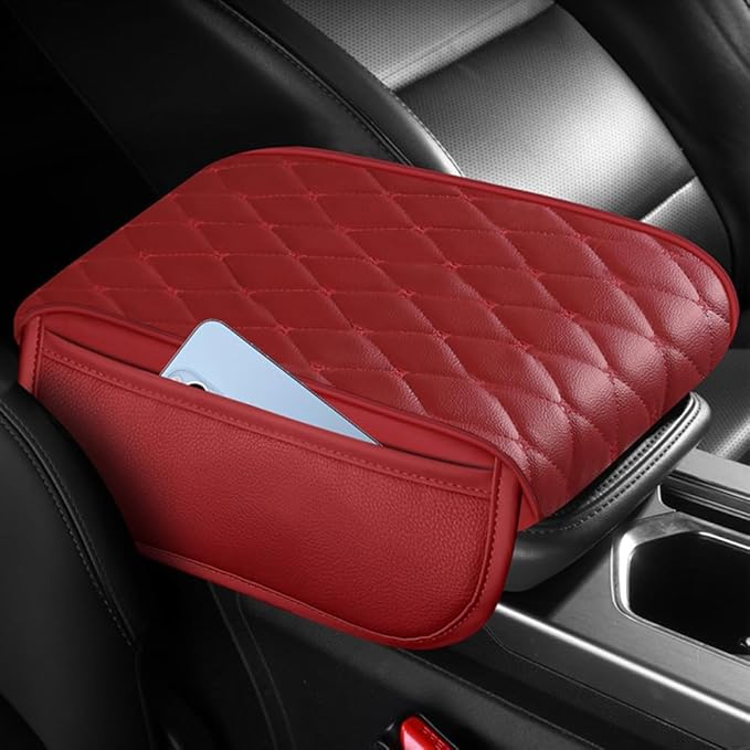 Universal Car Armrest Pad for Lexus RX|RX AL30 AL20 AL10 XU30 RX 450 350 200 270 Leather Armrest Box Center Console Cover Pad Waterproof Arm Rest Protector Decor Accessories,Black-Normal