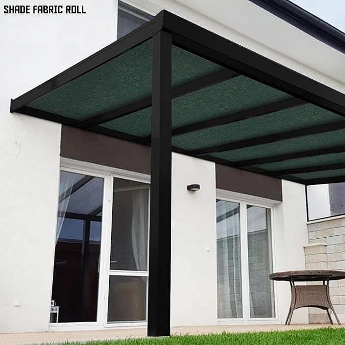 TANG Sun Shade Fabric Roll 8'x67' Shade Cloth for Garden Dark Green HDPE Mesh Shading Pergola Cover Replacement Canopy, 95% Blockage Sunshades for Outdoor Patio Backyard Plant
