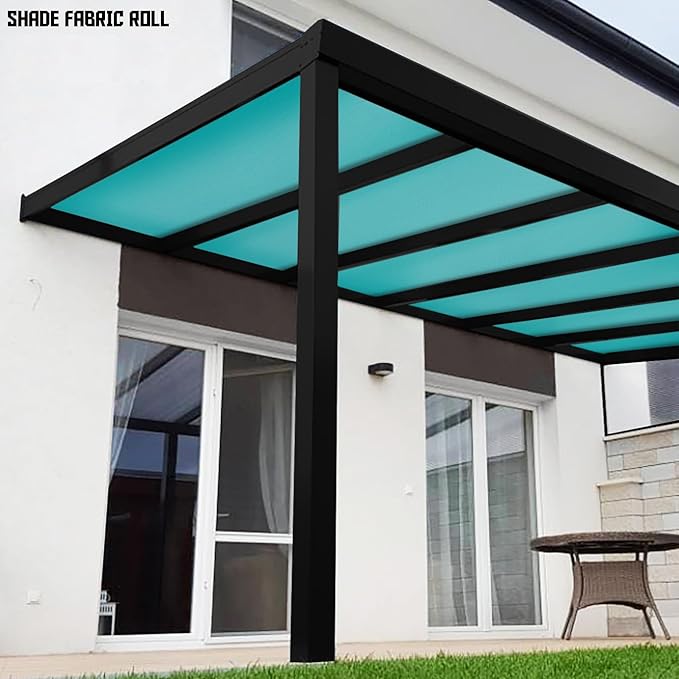 TANG Sun Shade Fabric Roll 8'x106' Shade Cloth for Garden Turquoise Green HDPE Mesh Shading Pergola Cover Replacement Canopy, 95% Blockage Sunshades for Outdoor Patio Backyard Plant