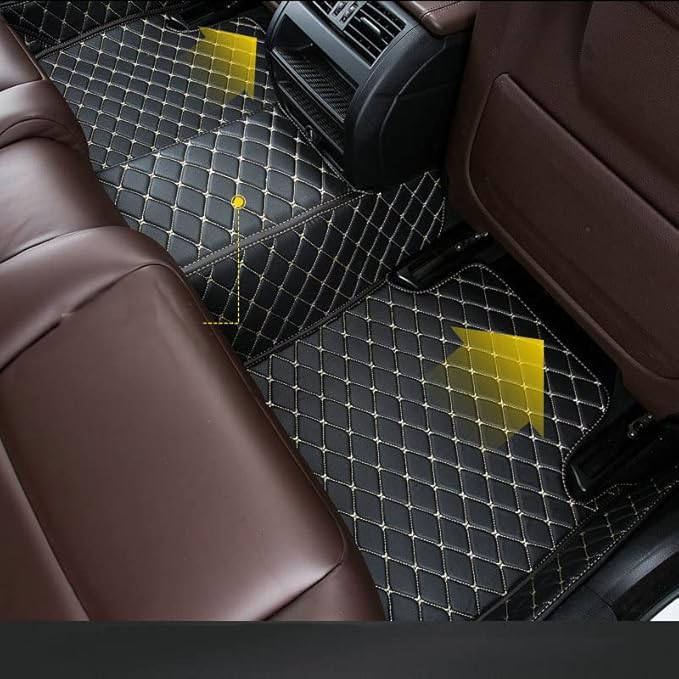 Car Floor Mats Automotive Floor Mats Vehicle Specific All Weather Protection Custom Compatible with Most of 98% Cars SUVs (Red and Red)