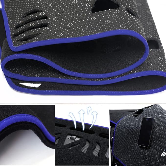Dash Covers for Ford EcoSport 2018-2020,Polyester Dashboard Covers mat,Car Dashboard Protecter Cover,Interior Dash Covers Pads,Blue