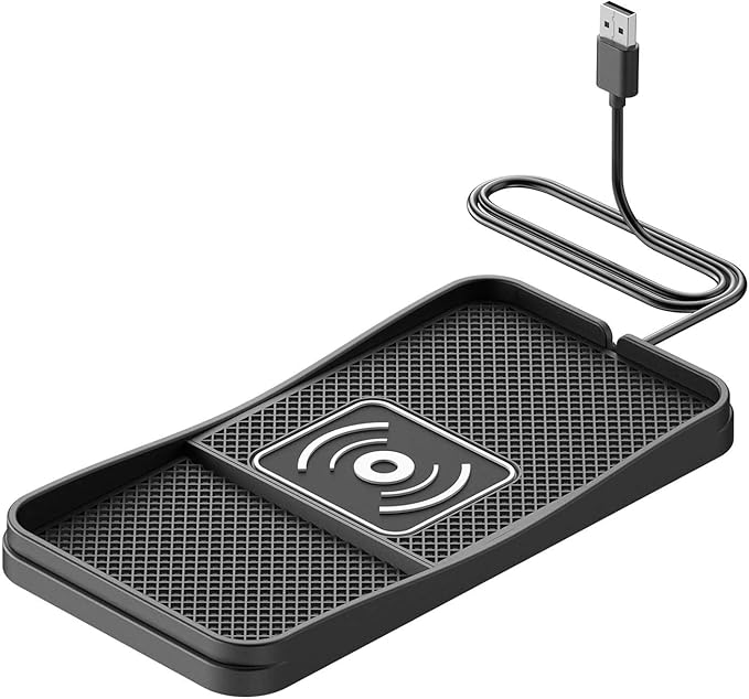 Car Wireless Charger Pad for Subaru Legacy 2018-2025, Fast Car Wireless Charging Pad for Car Center Console, Non Slip Charging Mat,1M-USB
