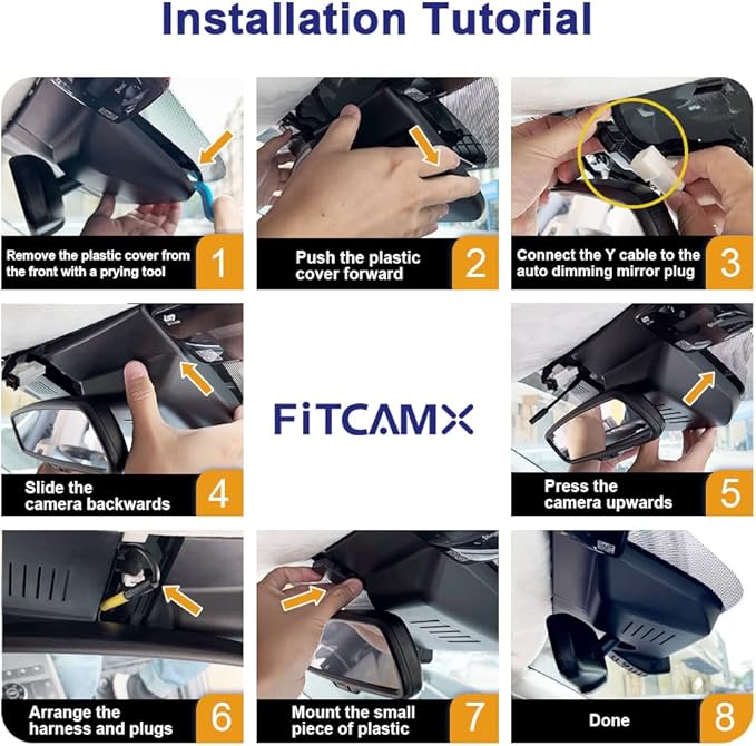 Fitcamx 2K Dual Dash Cam Adapts for Kia Telluride 2020 2021 2022 S LX EX SX X-pro X-Line (Part No.S9000), OEM Style, Front 1440P+Rear 1080P Video, Loop Recording, WiFi & APP, G-Sensor, 64GB Card