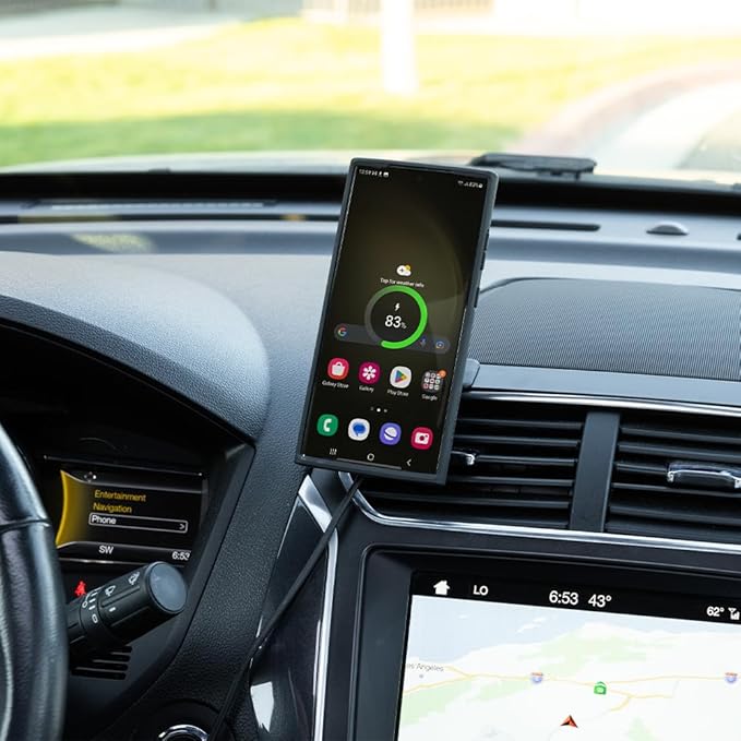 Quad Lock Adhesive Dashboard/Console Car Phone Holder Kit with MAG Wireless Charging Head V2 and MAG Phone Case for iPhone 14 Pro