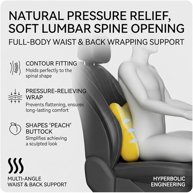 Car Headrest Pillow & Lumbar for Audi Q3 Sportback Anno 2012-2023, Car Seat Neck Pillow Back Support, Breathable All-Season Automotive Seat Cushions, 2PCS,A Black