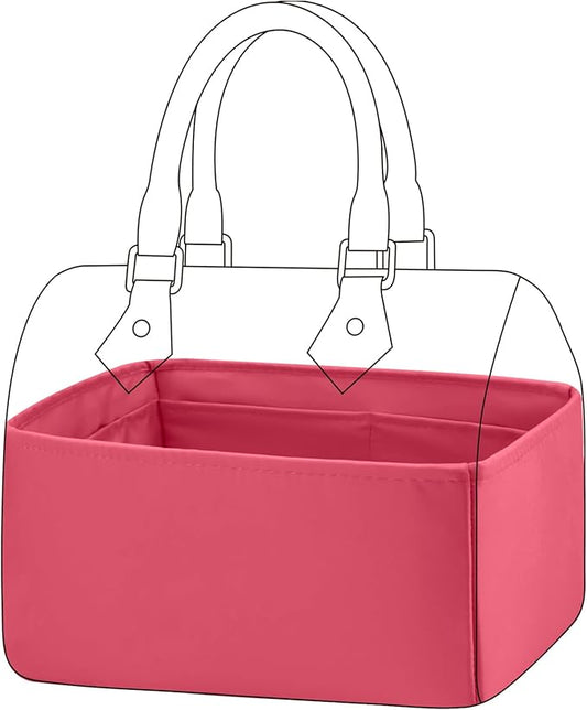 DGAZ Silk Purse Organizer Insert Fits LV Speedy 16/20/25/30/35/40/45 bags，Silky Smooth Bag Organizer，Luxury Handbag & Tote Shaper(Rose lipstick,SP20)