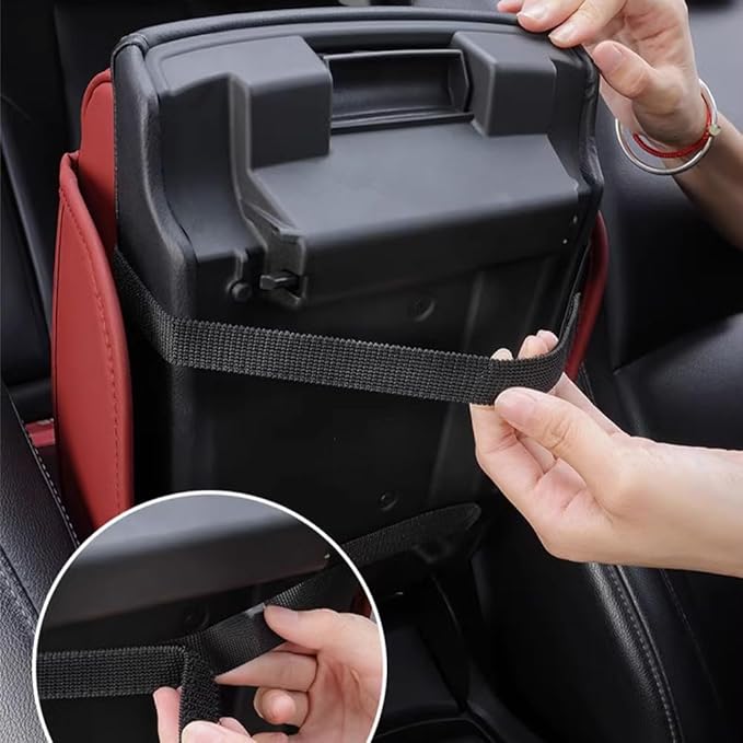 Car Armrest Pad for Lexus GX J150 J120 GX 460 400 GX OR Leather Armrest Box Mat Center Console Cushion Pad Universal Armrest Seat Box Cover Protector,Red, normal