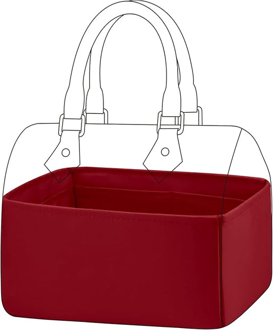 DGAZ Silk Purse Organizer Insert Fits LV Speedy 16/20/25/30/35/45 bags，Silky Smooth Bag Organizer，Luxury Handbag & Tote Shaper（Wine Red，SP45）