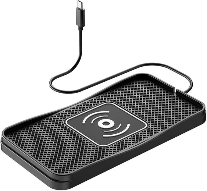 Wireless Car Charger Pad for Nissan Kicks 2018-2026, Type-C/USB 20W Car Wireless Charger Non-Slip Phone Charging Pad Car Accessories,A 30cm Cable Type-C Plug