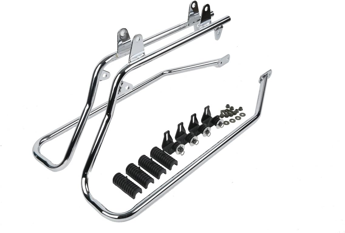 XFMT Matte Black Motorcycle Saddlebags Hard Saddle Bags W/Chrome Conversion Bracket For Harley Softail Heritage Deluxe 1984-2017