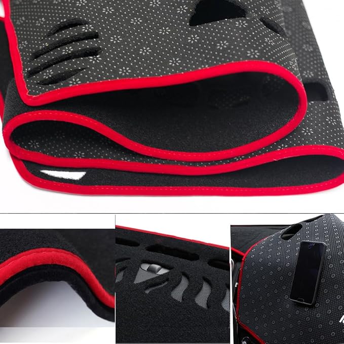 Dash Covers for Chevy Silverado 1997-1998,Polyester Dashboard Covers mat,Interior Dash Board Protecter Cover,Car Dash Covers Pads,Red