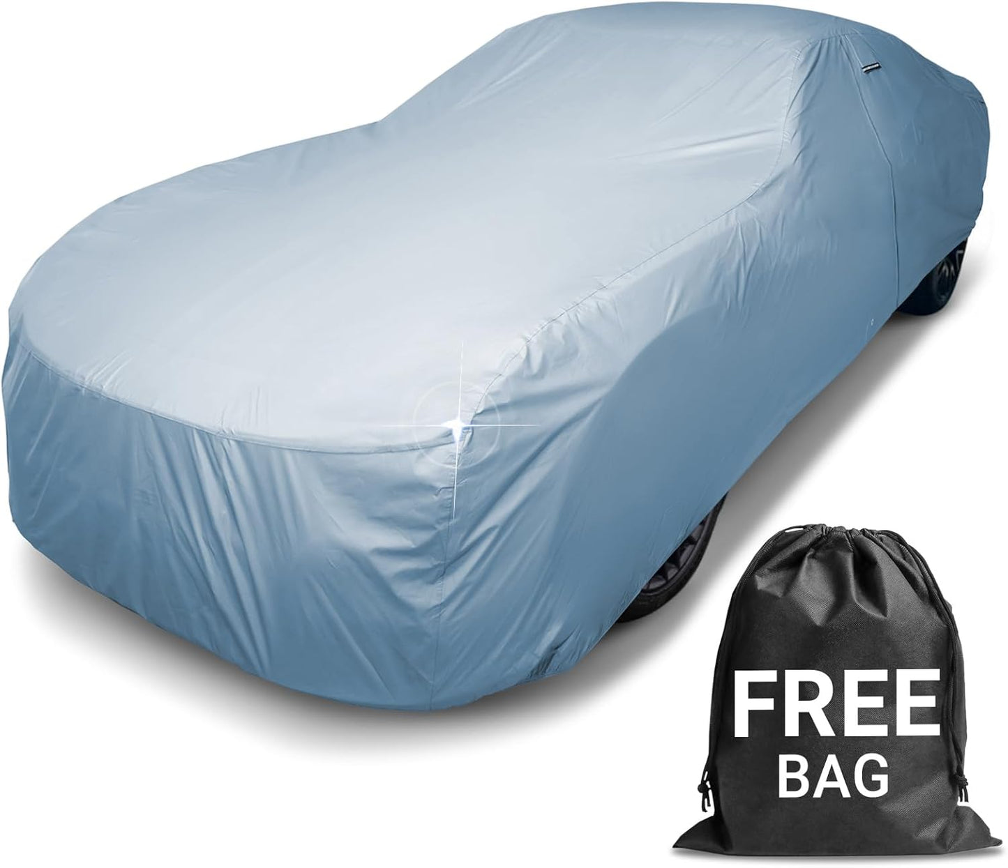iCarCover Premium Car Cover for 1965-1970 Pontiac Parisienne 2-Door Heavy Duty Waterproof All-Weather Automobiles Custom Fit Indoor Outdoor UV Snow Protection Covers with Straps and Bag