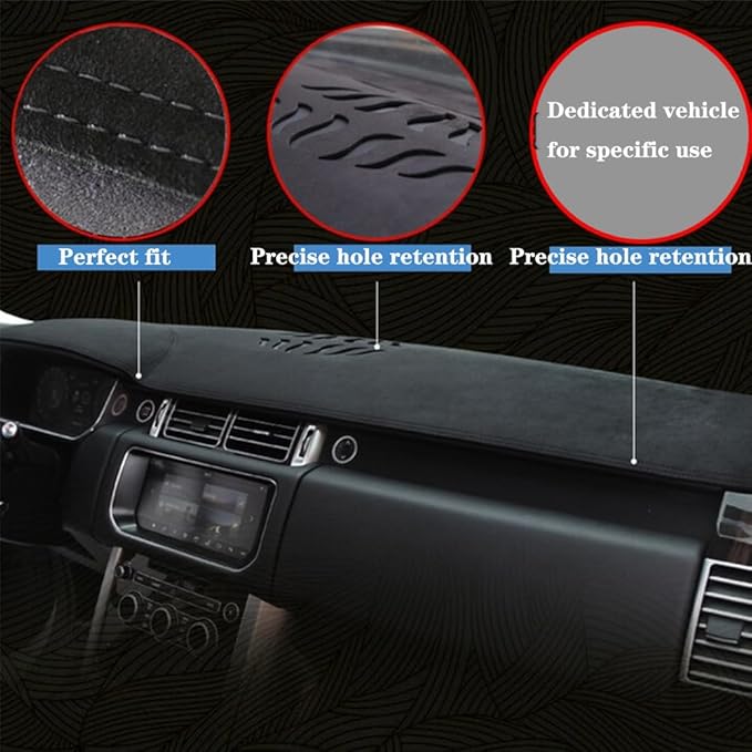 Dashboard Covers for Grand Cherokee 2021-2023,Premium Microfiber Suede Fabric Anti-Glare & Non-Slip Dash Pad,Custom Fit,Microfiber Suede