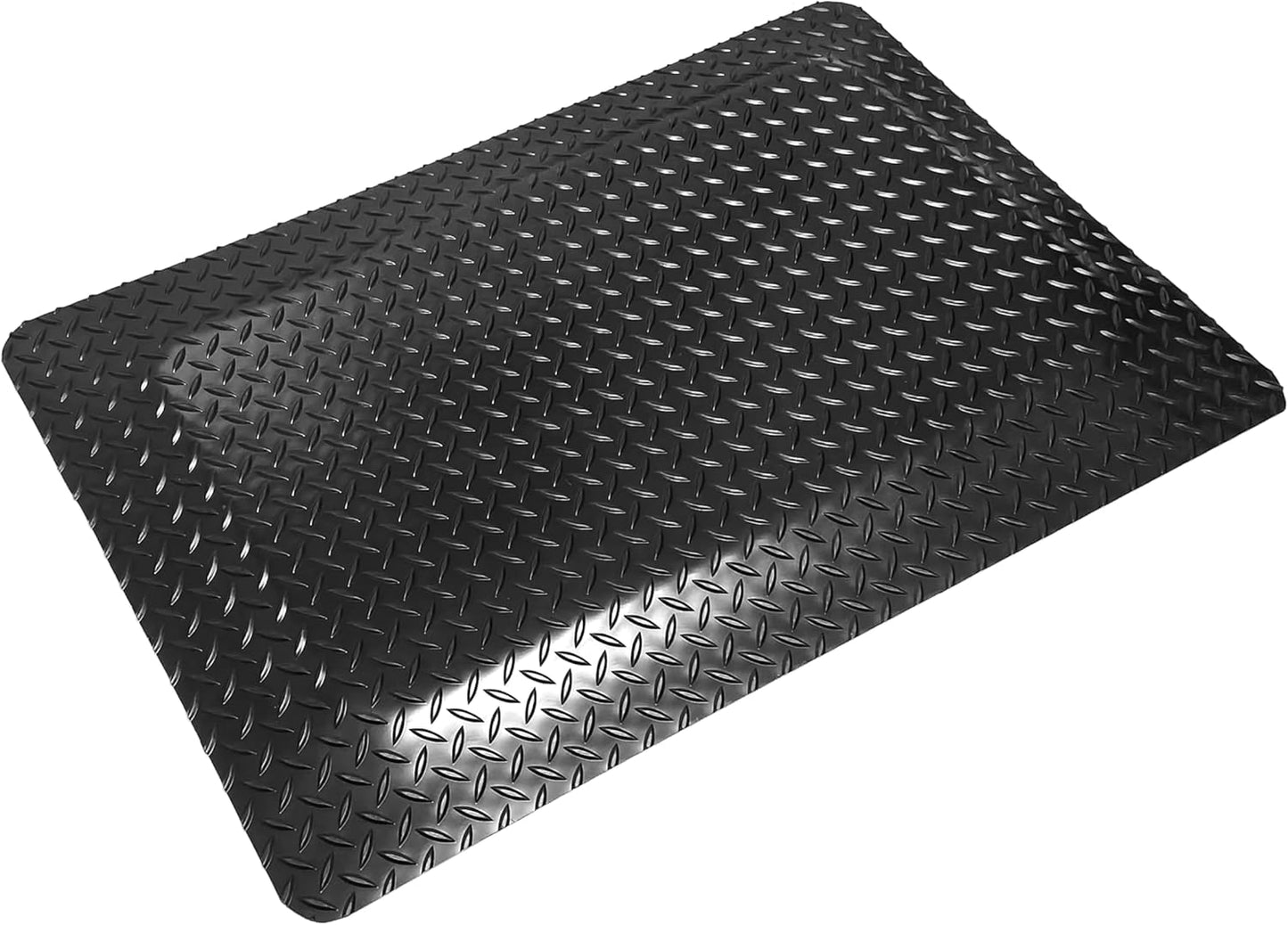 Rhino Mats, American Classic Diamond Anti-Fatigue Mats, Industrial Ergonomic Comfort Standing Mat for Work, Home, Garage, Office, Kitchen or Anywhere (Black 9/16" Thick, 2 FT. x 14 FT.)