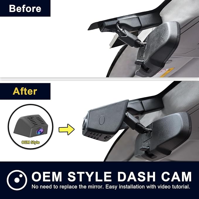 4K Dash Cam Custom fit for Subaru Forester 2016-2024 & Fits 2025 Forester Wilderness only (Model A), Base Limited Premium Sport Touring etc, Integrated OEM Look,UHD 2160P Video,App & WiFi, 64GB Card