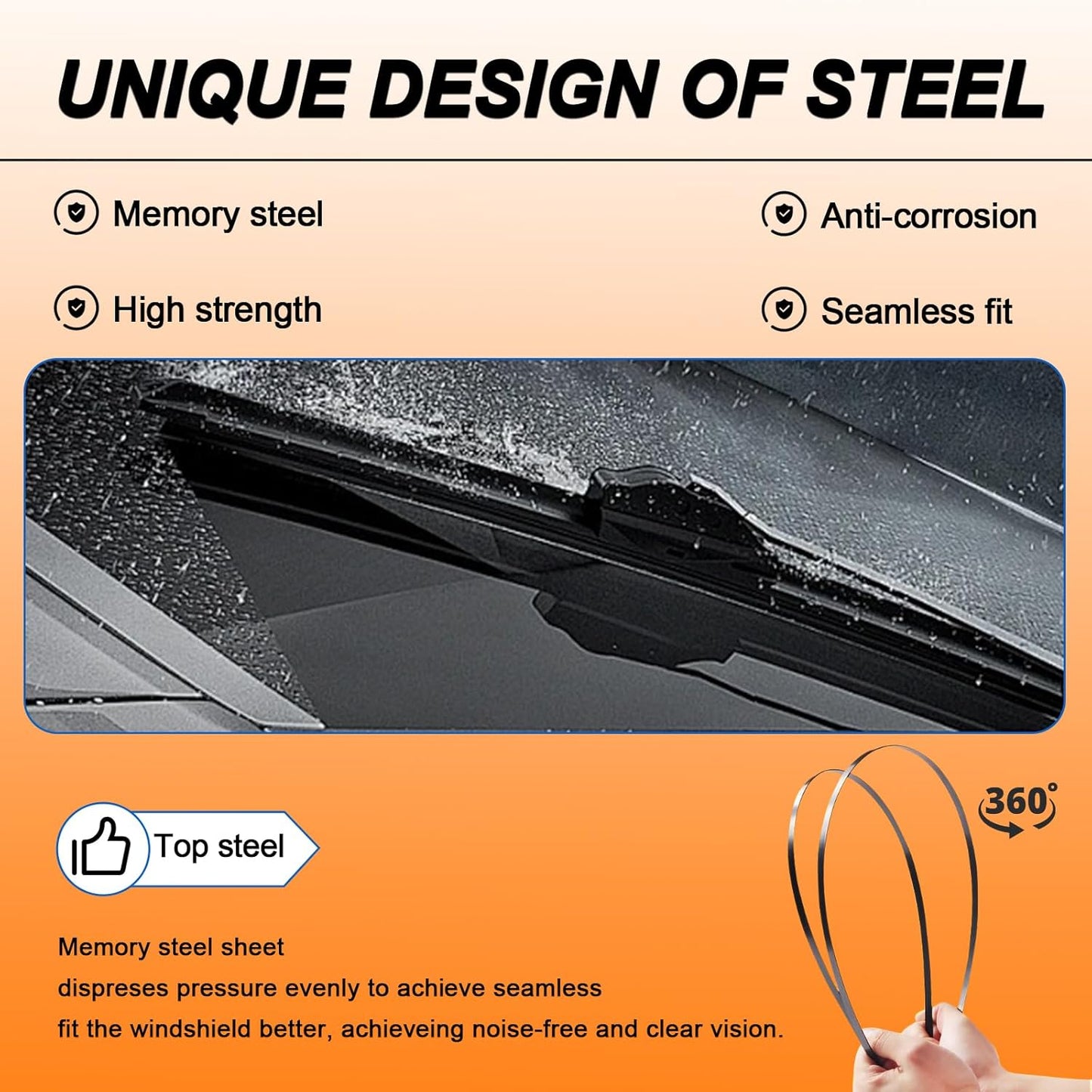 HULADAED® 26'' 18'' 12'' Windshield Wipers Replacement for Mitsubishi Outlander 2014-2020 Nissan Murano 2024-2015 Infiniti QX50 Acura RDX 2021-2019,Silicone Front Rear Wiper blades for MY Car(3 PACK)