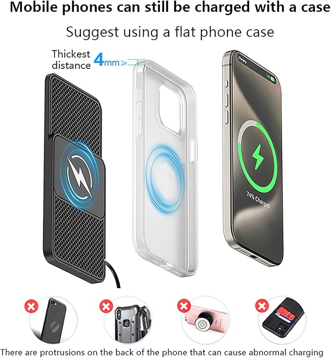 Wireless Car Charger Pad for Lexus RX AL30 RX 350 RX 350h RX 450h+ 2022 2023 2024,20W Fast Wireless Phone Charger Cell Phone Cordless Charging mat,Non-Slip Phone Charging,30cm Cable USB