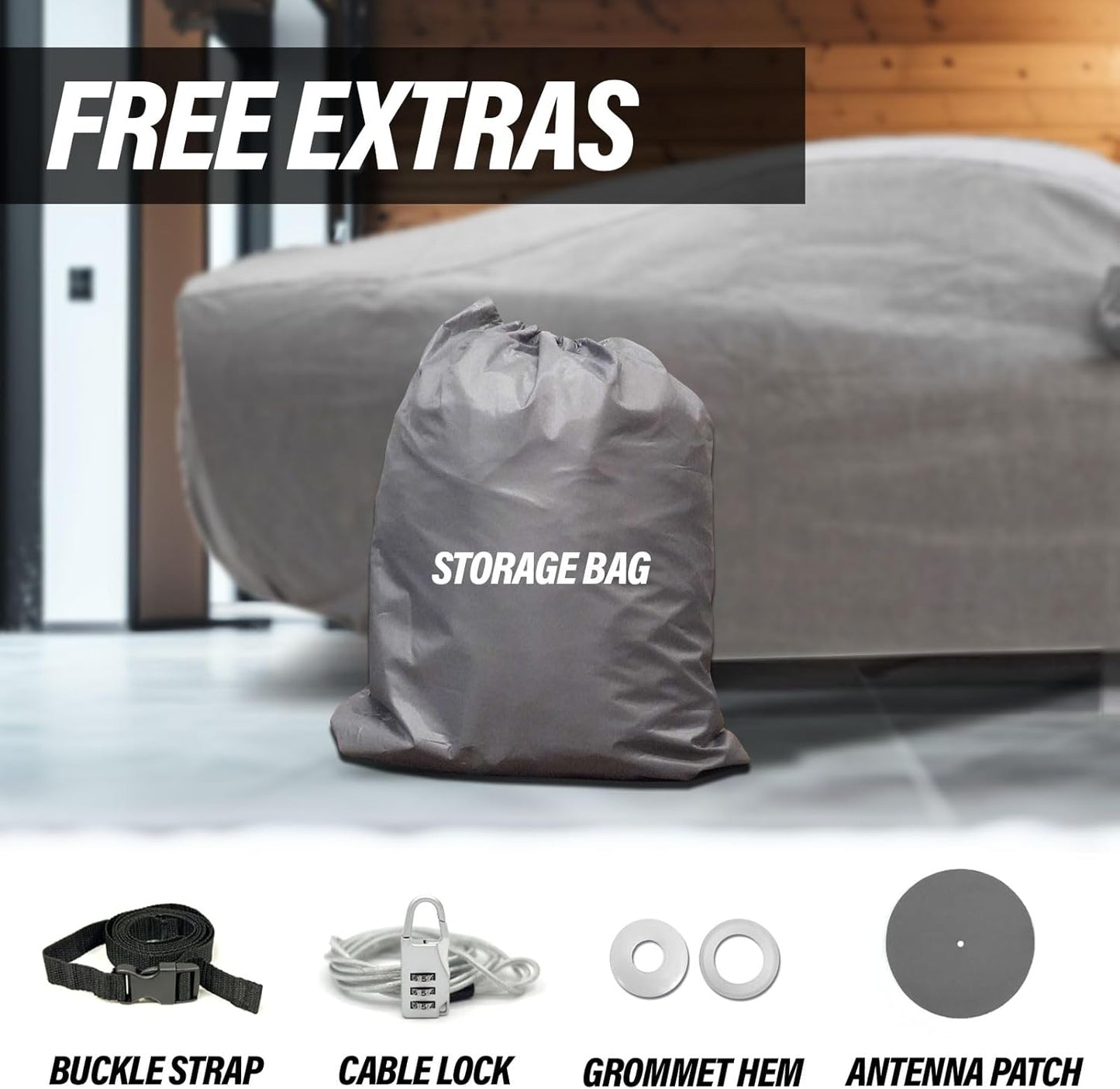 Supreme Full Car Cover - Semi Custom Fit for Chevrolet Tahoe XL SUV (International) 2015-2020 | All-Weather Protection: Waterproof, Dustproof, Windproof, UV-Resistant | Includes Accessories