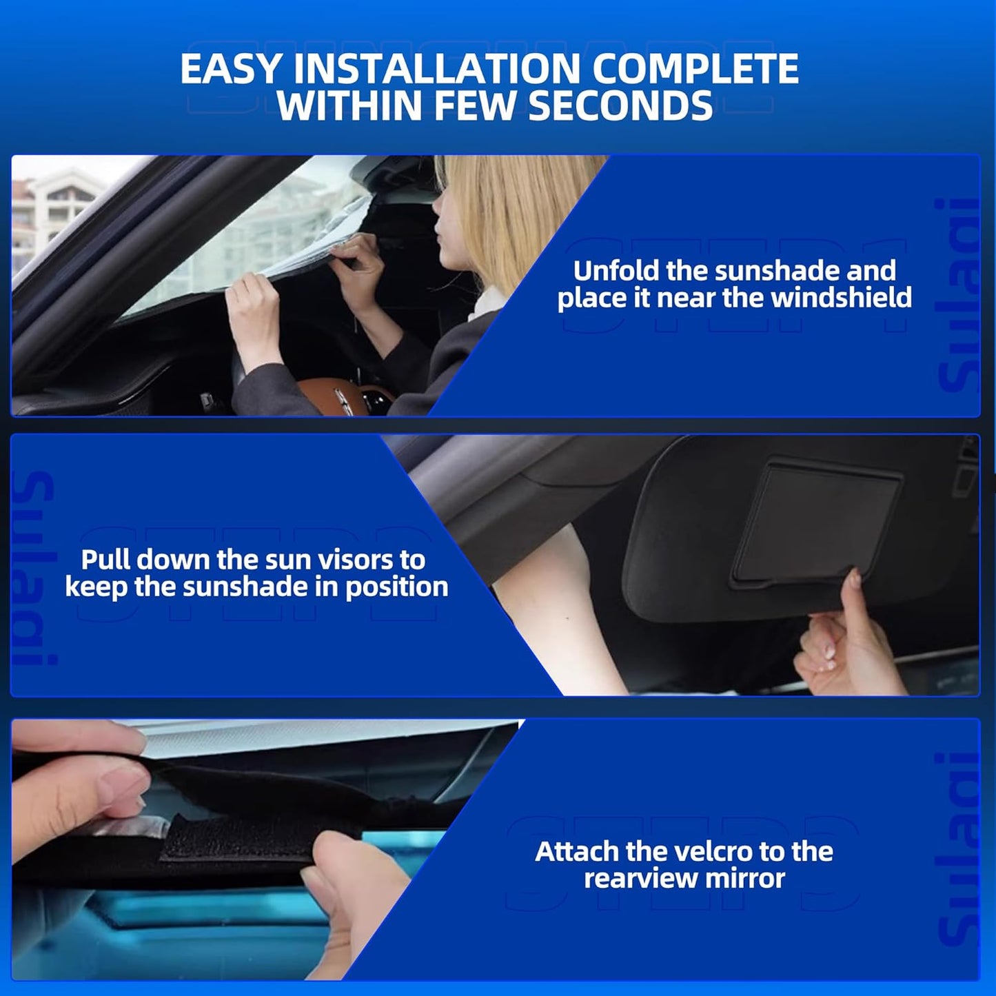 Windshield Sun Shade for Toyo-ta Highlander (L LE XLE Limited Platinum) 2020-2025 2026 Foldable Sunshade Custom Fit Front Window Car Interior Accessories Protector Blocks UV Rays