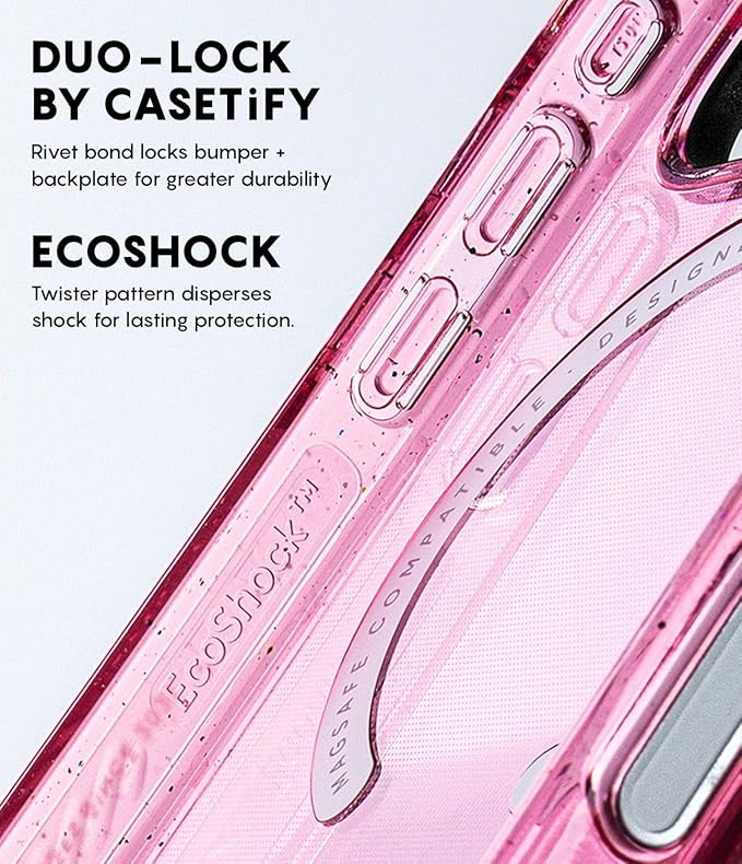CASETiFY Impact iPhone Air Case [Slim/Compatible with Magsafe / 8.2 ft. 4X Military Grade Drop Protection] - Pine Forest - Clear Black