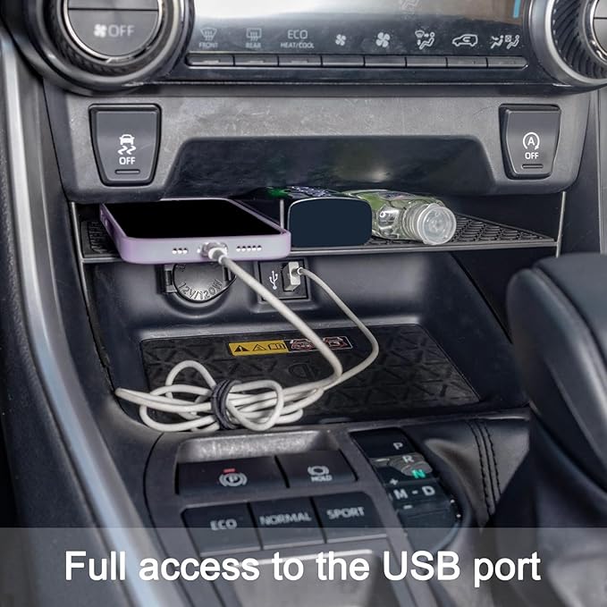 JDMCAR Center Console Organizer Compatible with Toyota RAV4 2019-2025 and 2021-2025 RAV-4 Prime, ABS Material Insert Tray Gear Shift Secondary Storage Box