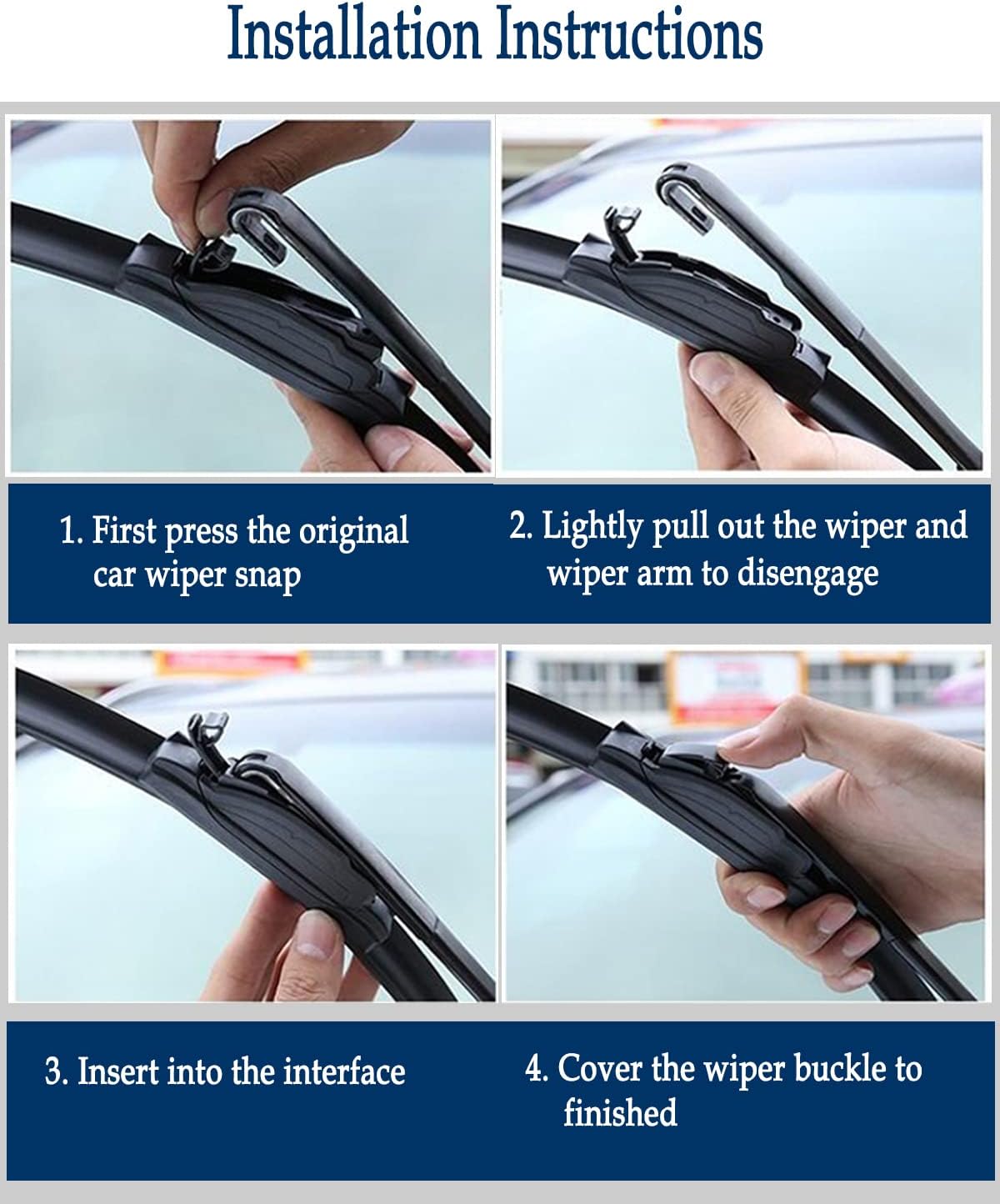 3 Wipers Set for Nissan Versa Note 2014-2019, Windshield Wiper Blades Original Equipment Replacement Front and Rear- 28"/13"/12B" (Pack of 3) J- HOOK